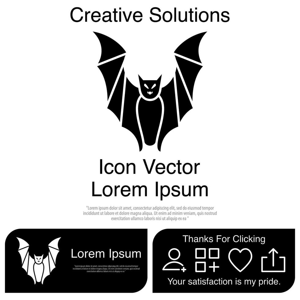 Bat Icon EPS 10 vector