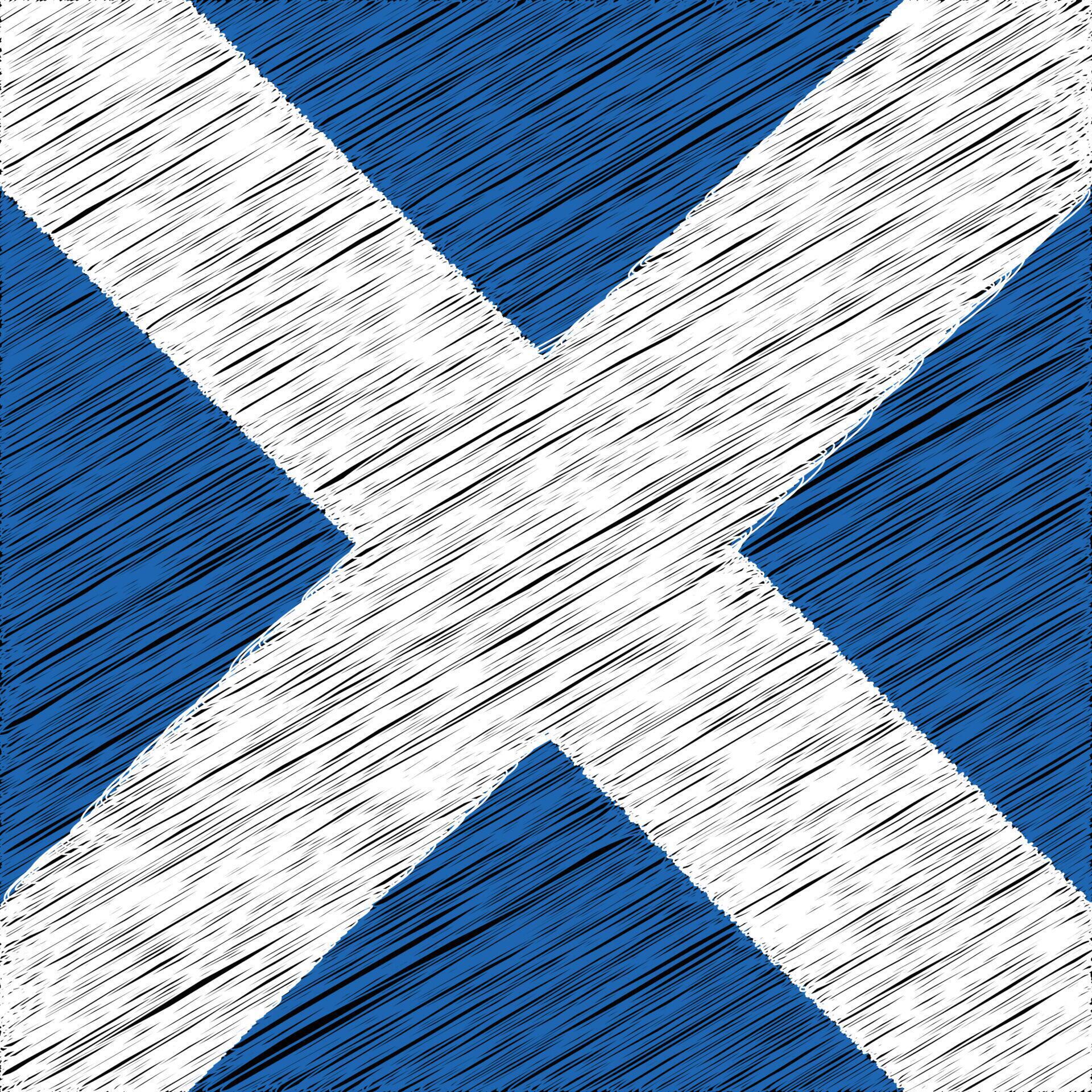 Scotland National Day 30 November, Square Flag Design 11991616 Vector