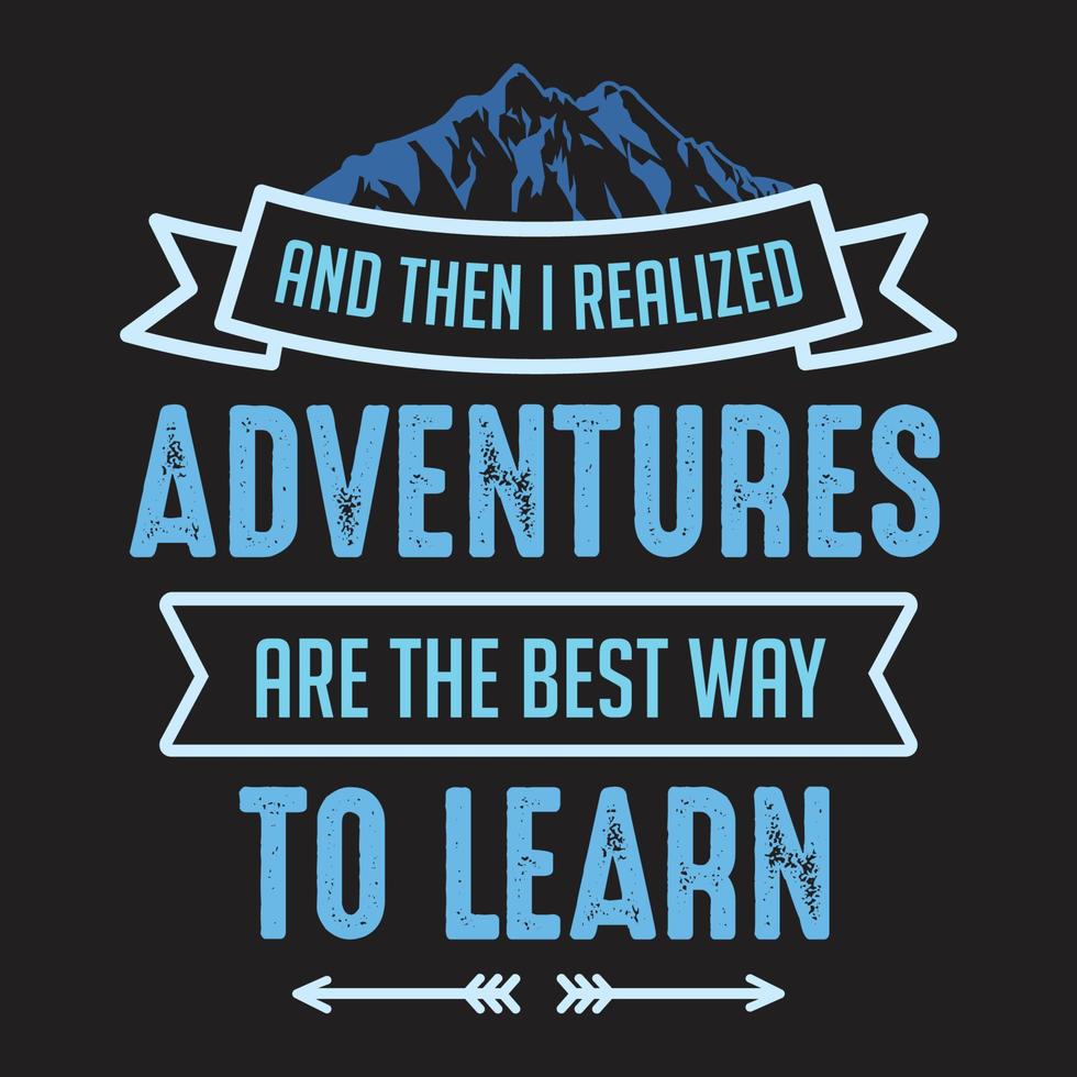 Adventure Typography for print on Demand, T-shirt printing, Mug design, Other printing Project vector