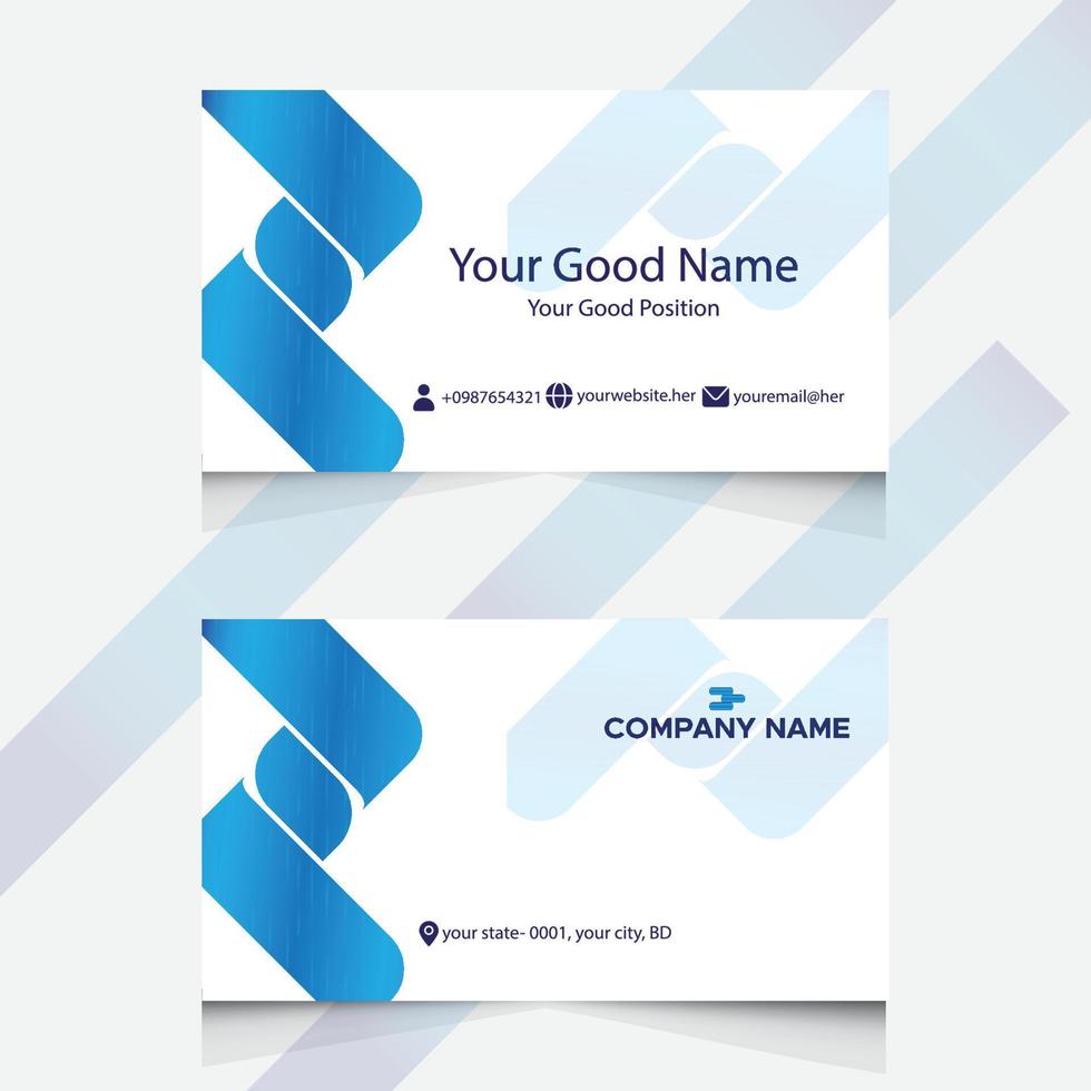 clean business card template design vector