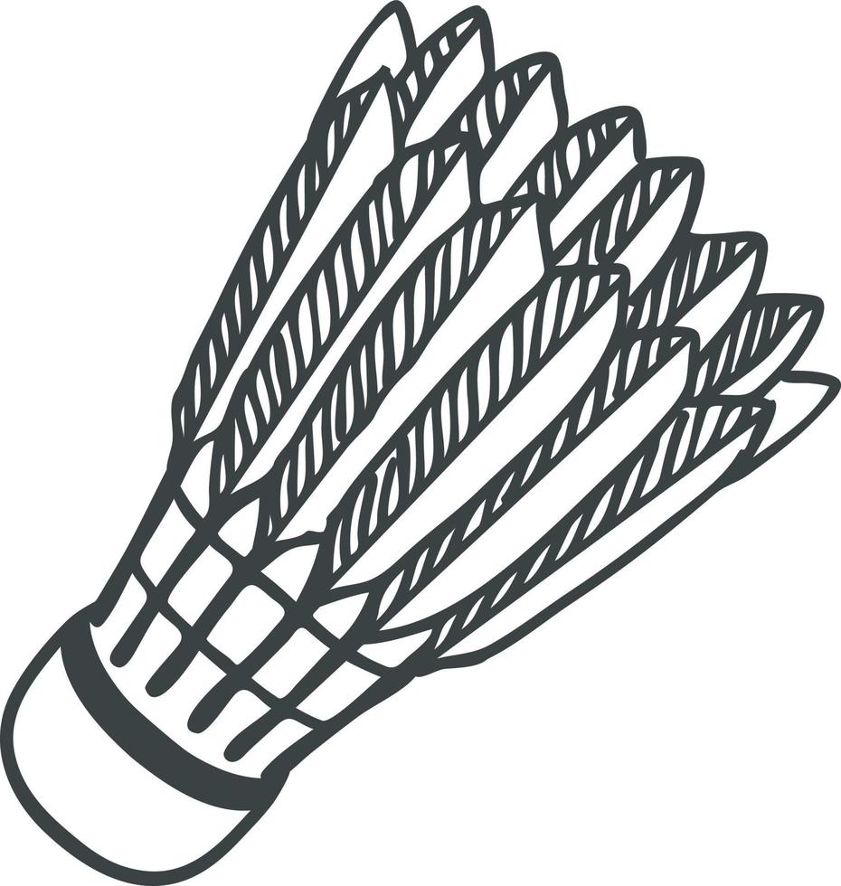 Badminton shuttlecock or badminton ball. Silhouette of badminton shuttlecock. Vector illustration