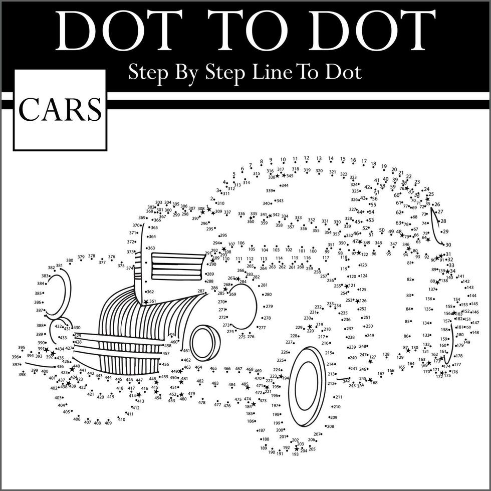 connect the dots kids puzzle work sheet vector
