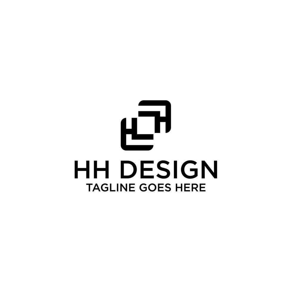 The letter HH that forms a circle for the initials of your company logo design vector