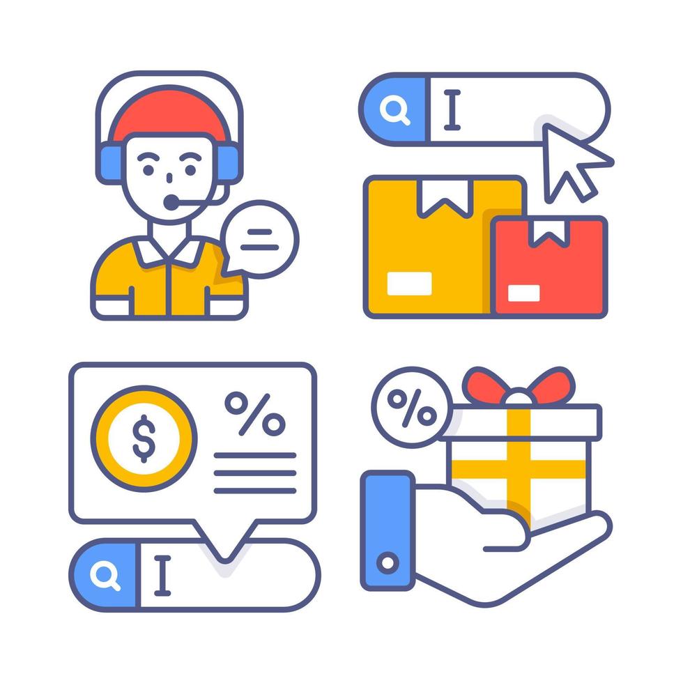 Shopping and E-commerce, Simple vector illustration.