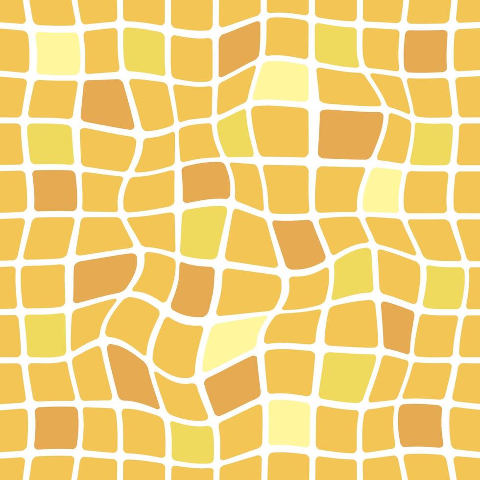 Mosaic seamless pattern yellow colors vector