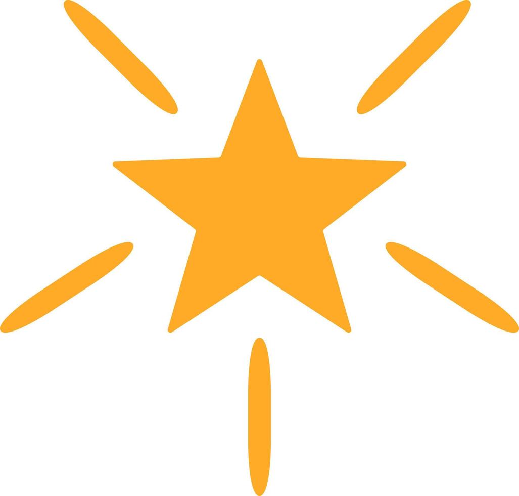 Yellow star, design element. vector