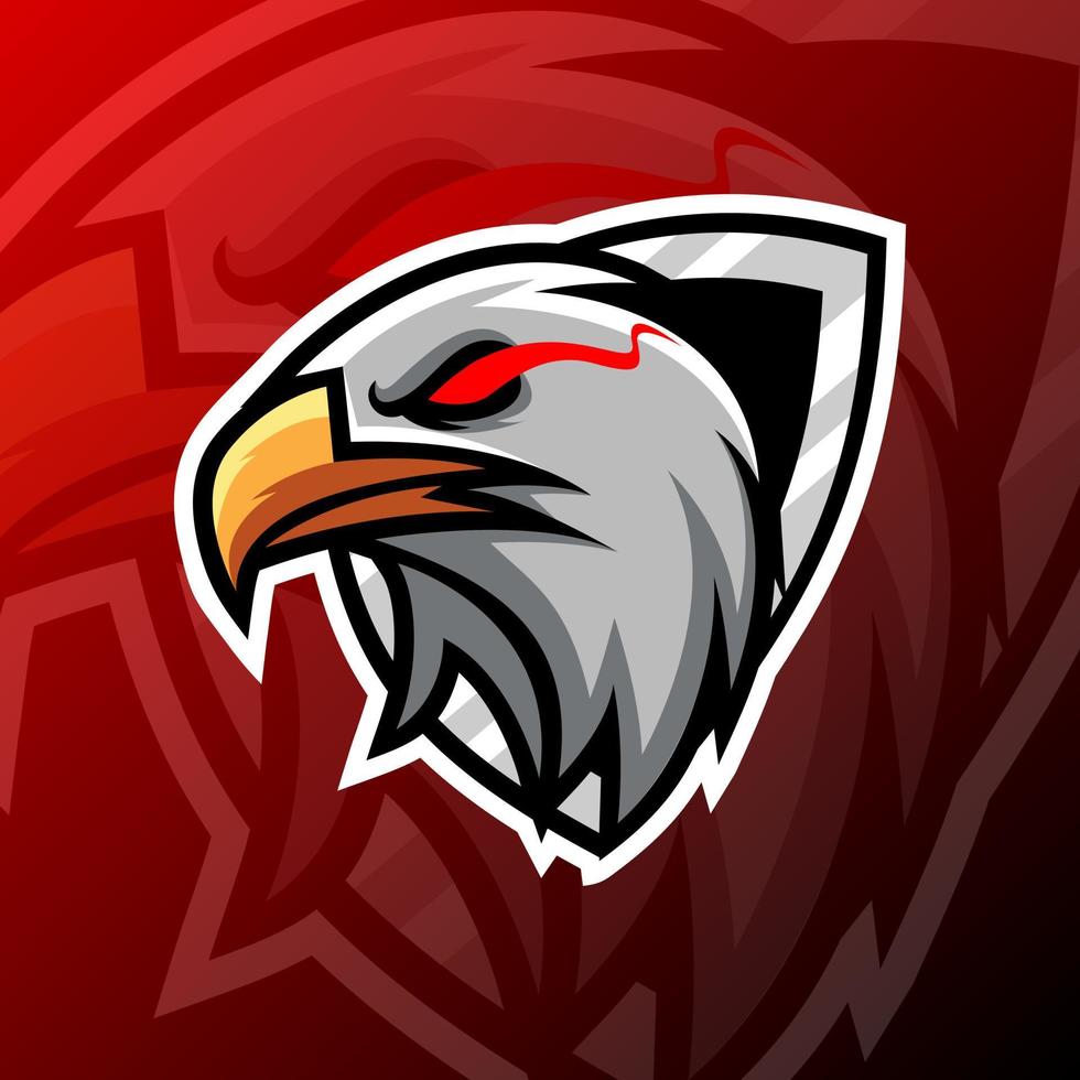 ilustración gráfica vectorial de un águila en estilo de logotipo de esport. perfecto para el equipo de juego o el logotipo del producto vector