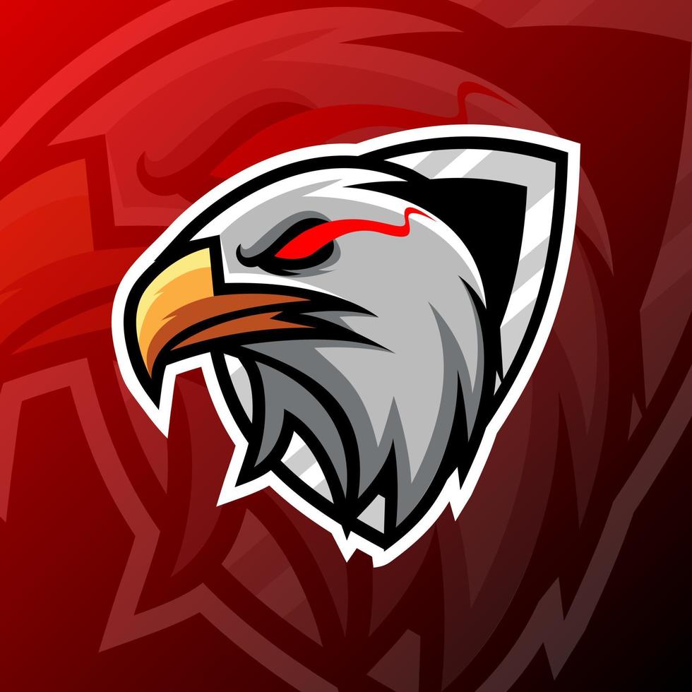 vector graphics illustration of a eagle in esport logo style. perfect for game team or product logo