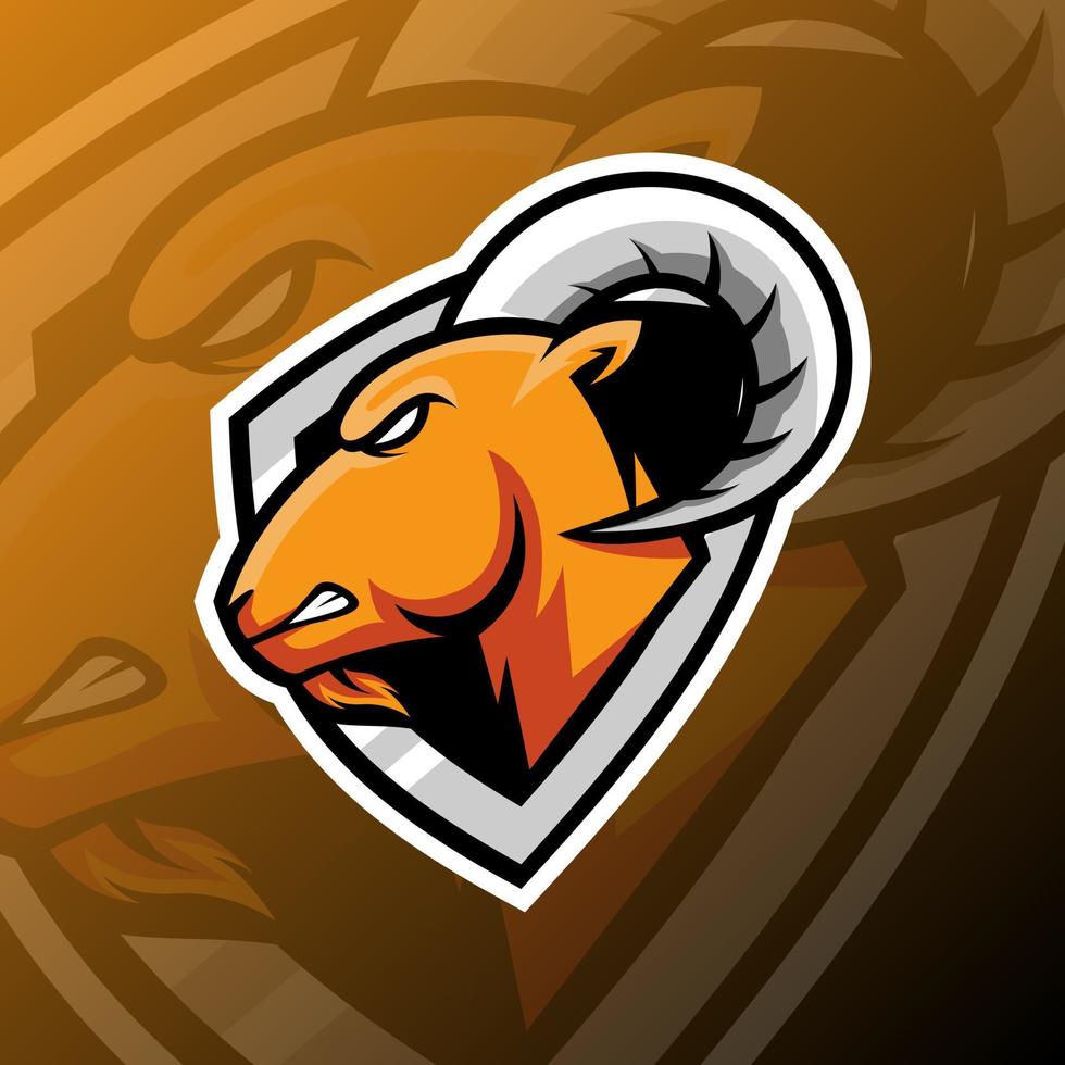 vector graphics illustration of a goat in esport logo style. perfect for game team or product logo