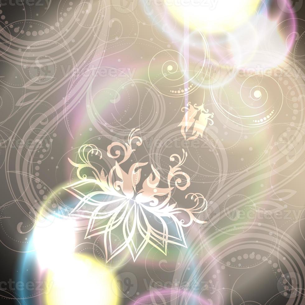Abstract floral background with shine, glow blur, elegant design, vector illustration. photo