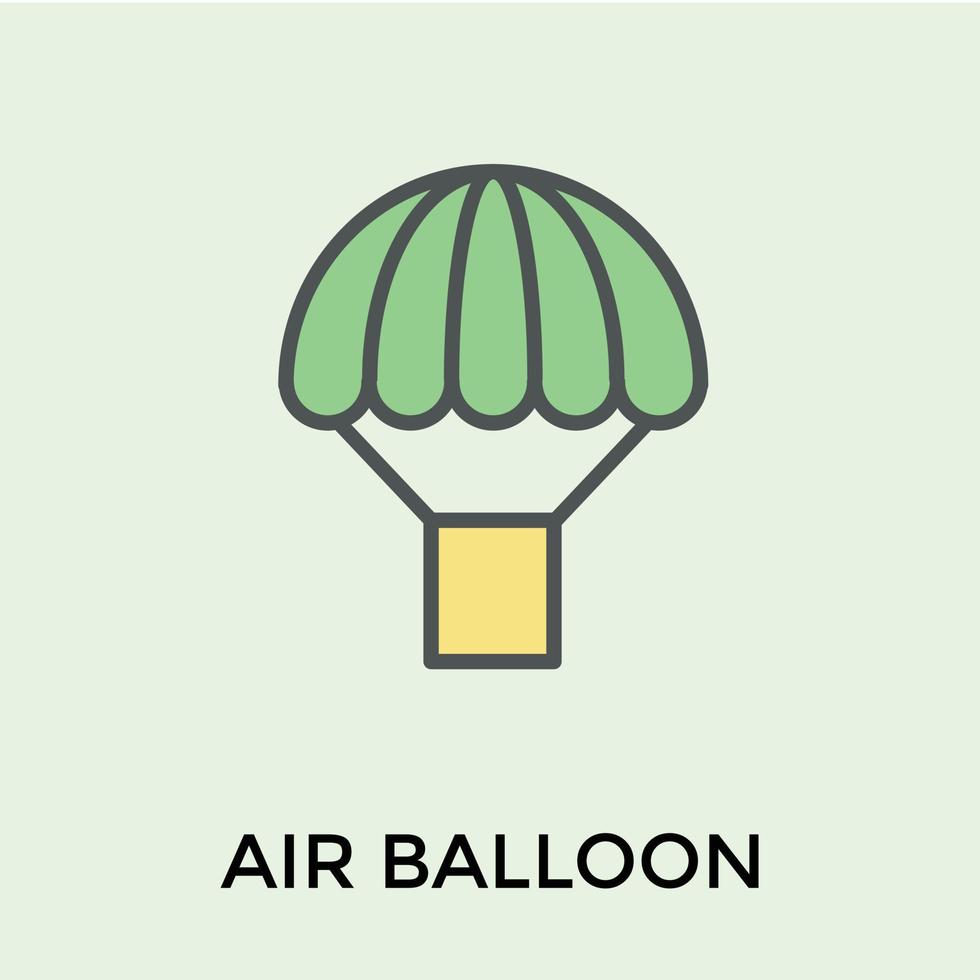 Trendy Parachute Concepts vector