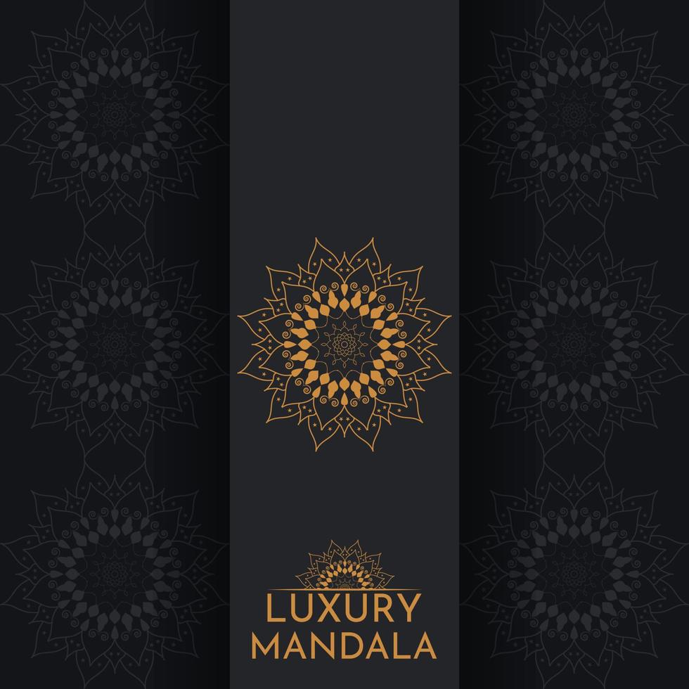 Luxury mandala background with golden elements vector in illustration graphics Premium Vector