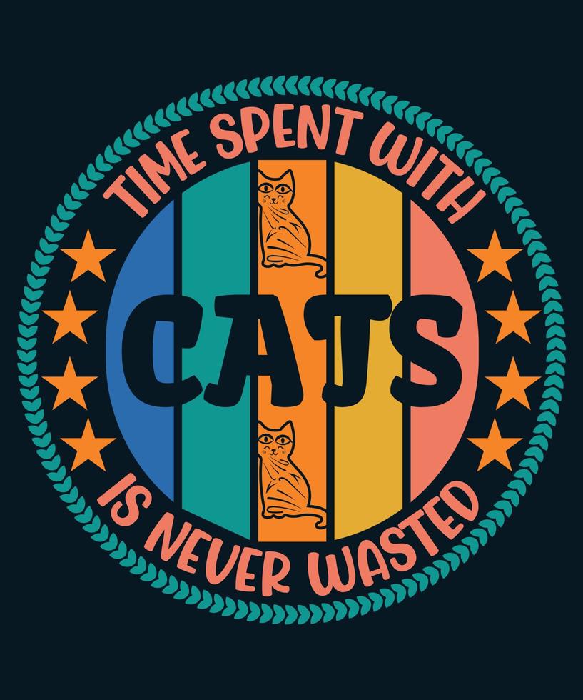 Cat Quotes T-shirt Design Vector