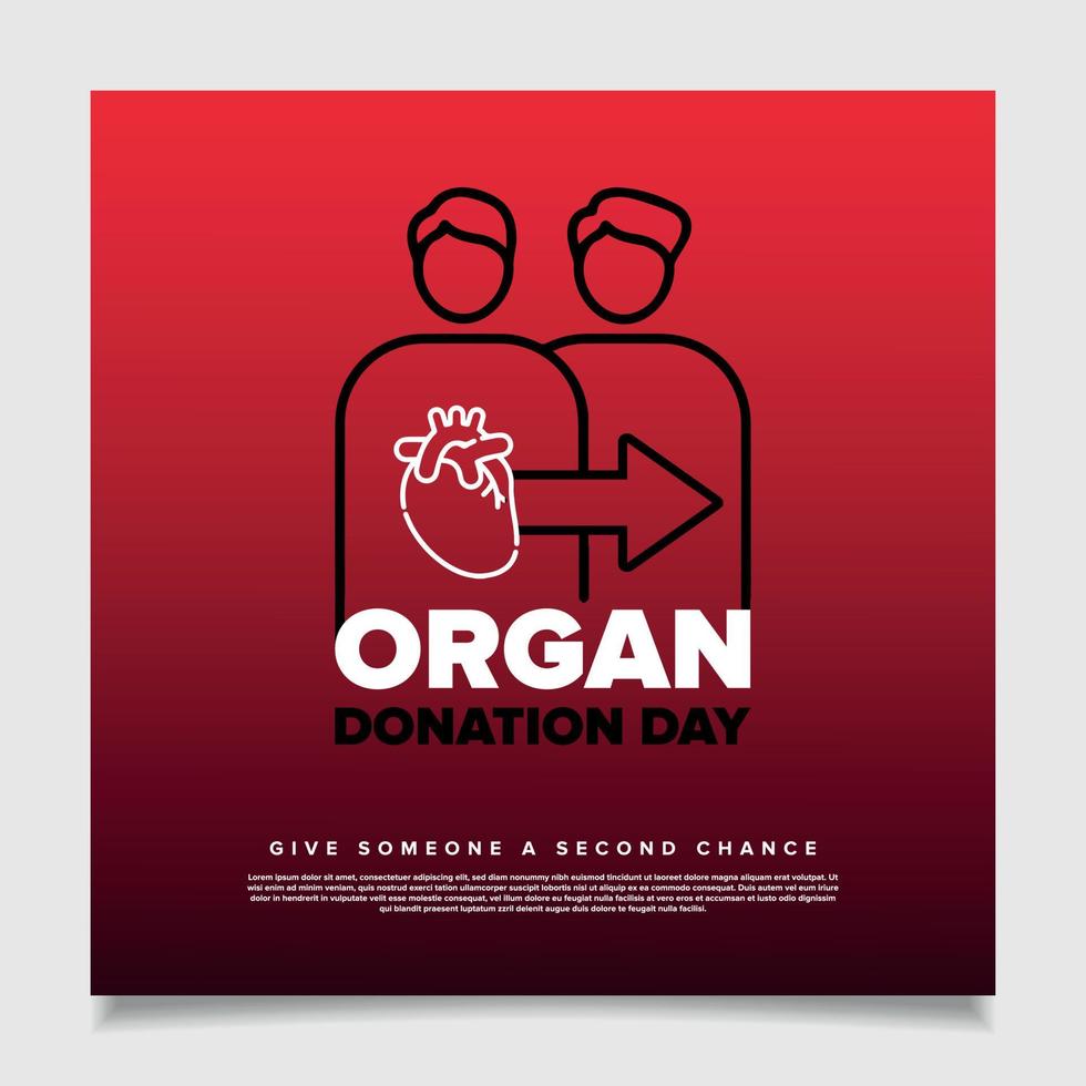 Organ Donation Day Banner Design vector