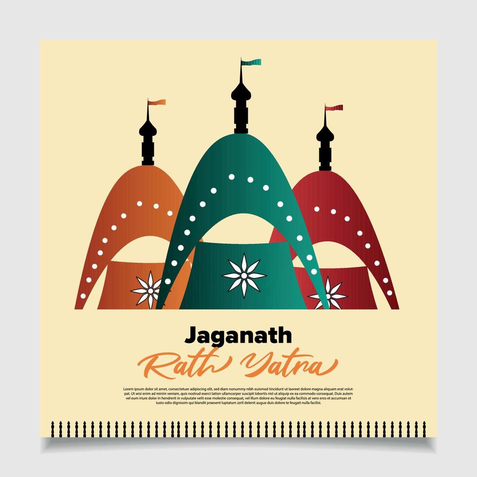 vector de diseño de banner de rath yatra