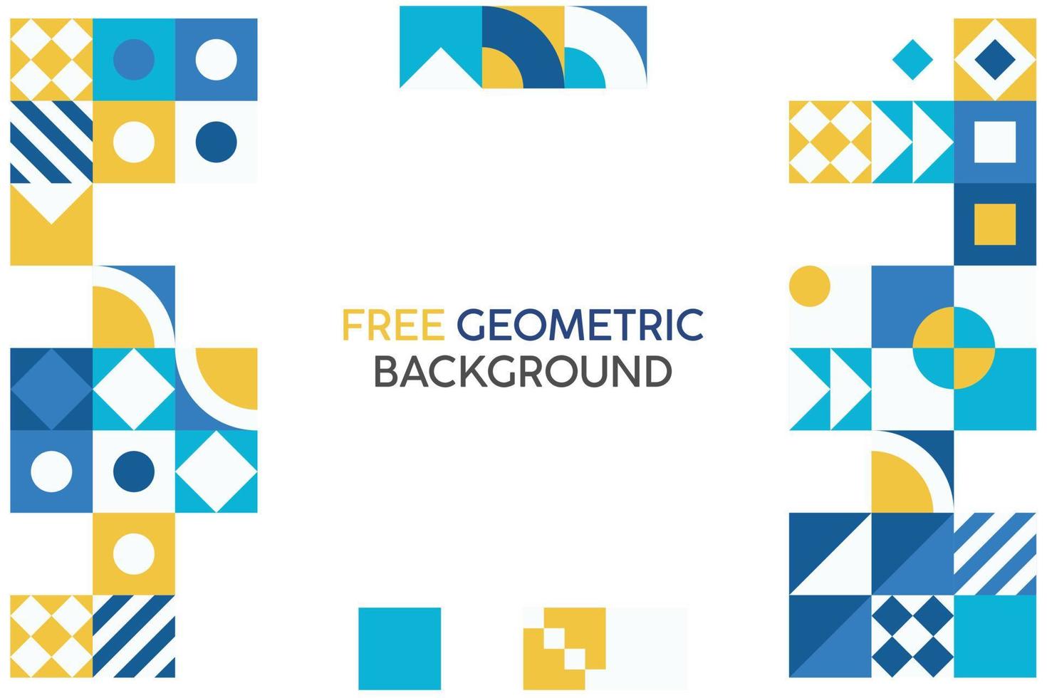 flat design with geometric concept background free vector