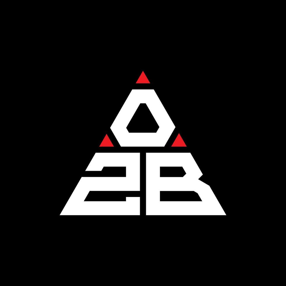diseño de logotipo de letra de triángulo ozb con forma de triángulo. monograma de diseño de logotipo de triángulo ozb. plantilla de logotipo de vector de triángulo ozb con color rojo. logotipo triangular ozb logotipo simple, elegante y lujoso.