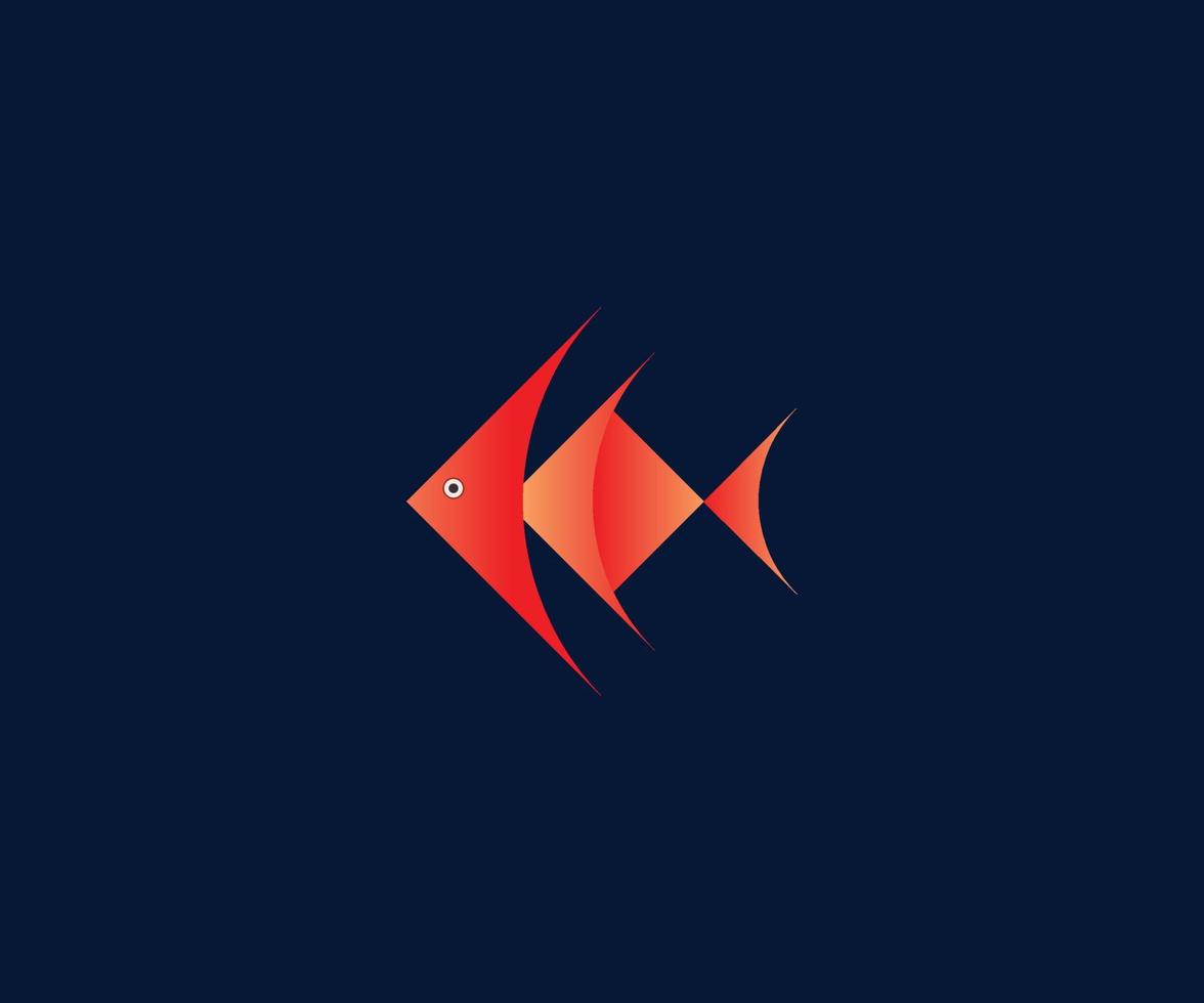 Modern Fish logo vector