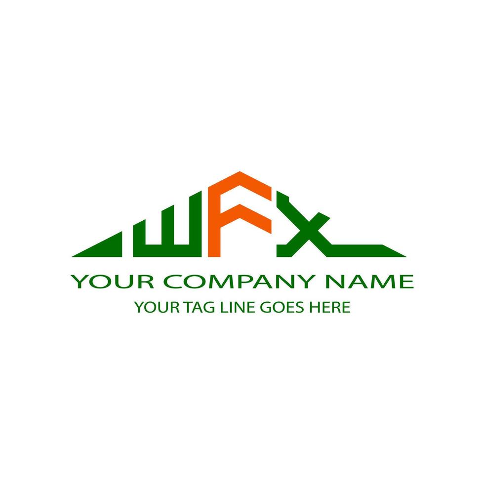 WFX letter logo creative design with vector graphic