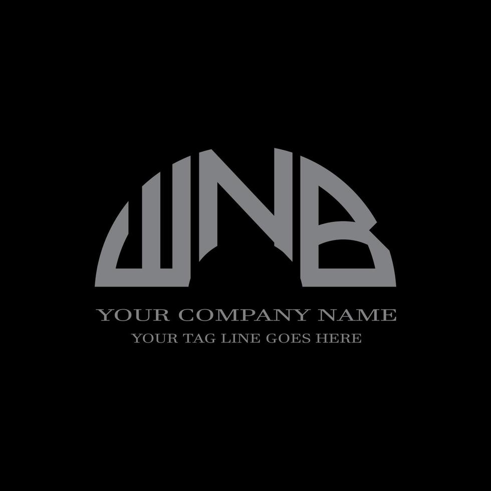 WNB letter logo creative design with vector graphic