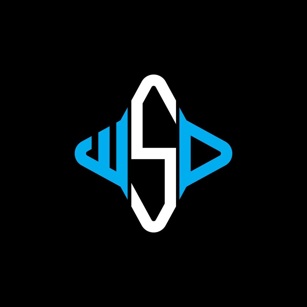 WSD letter logo creative design with vector graphic