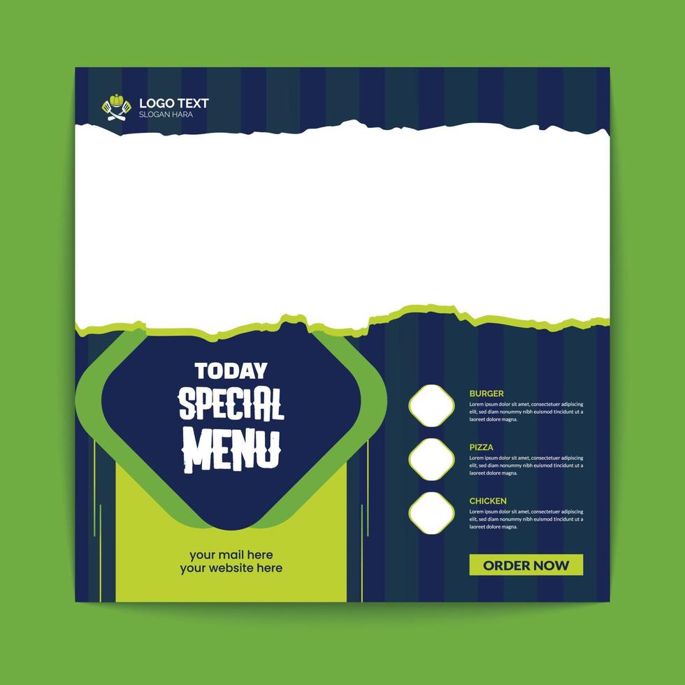 Food Banner Design Template vector