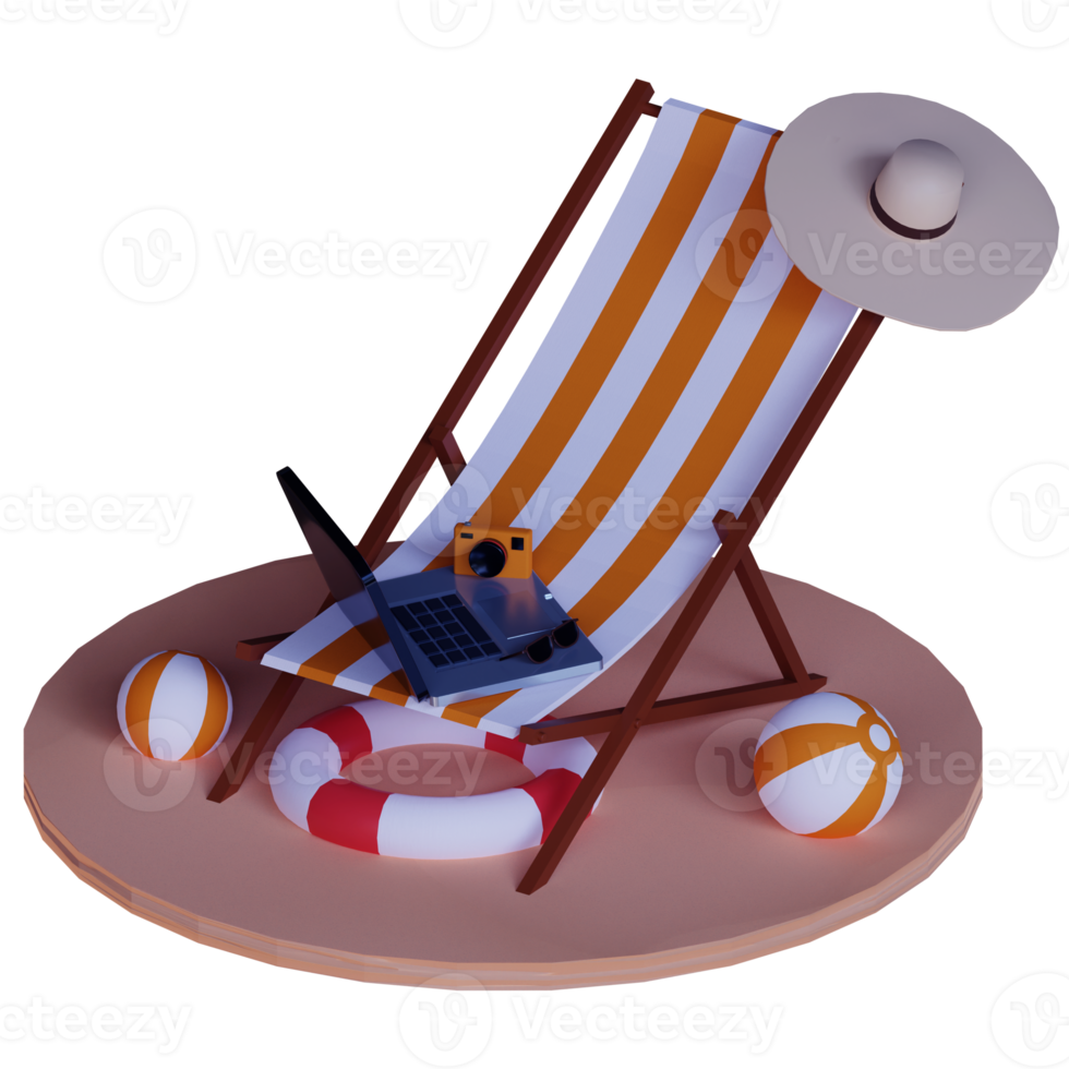 3d travel when summer holiday icon png