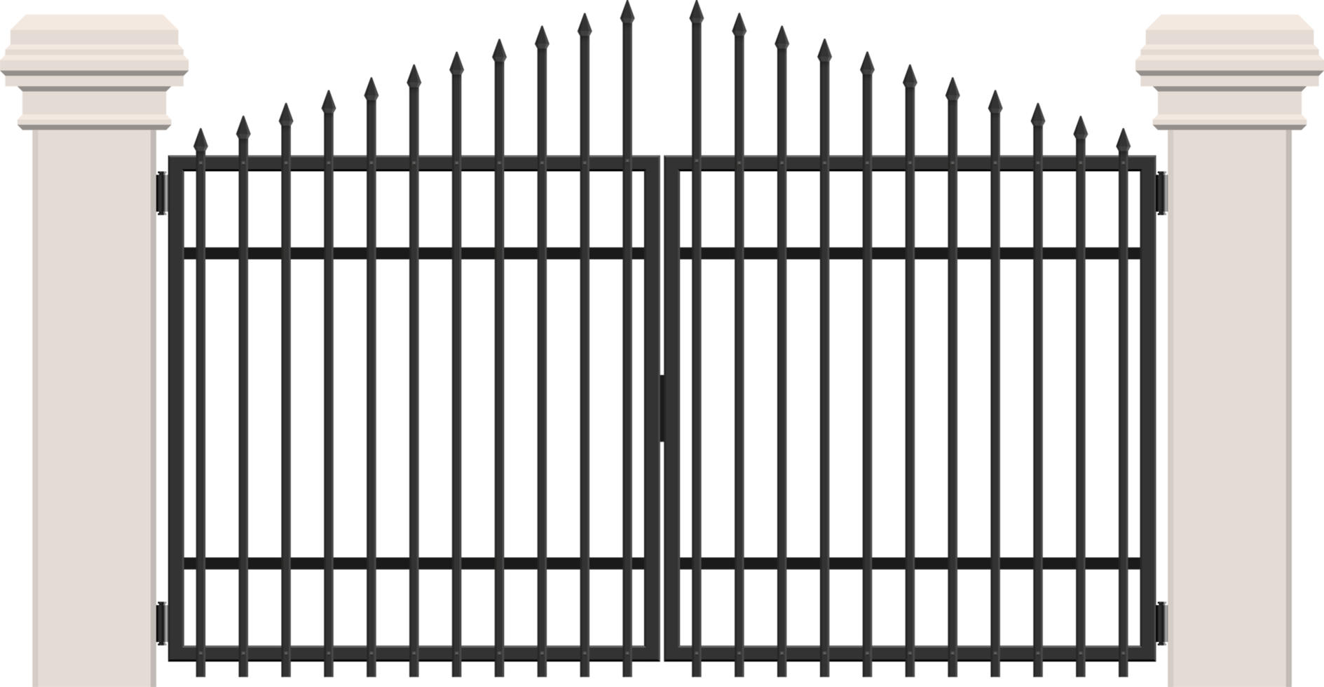 Concrete and steel gate clip art png