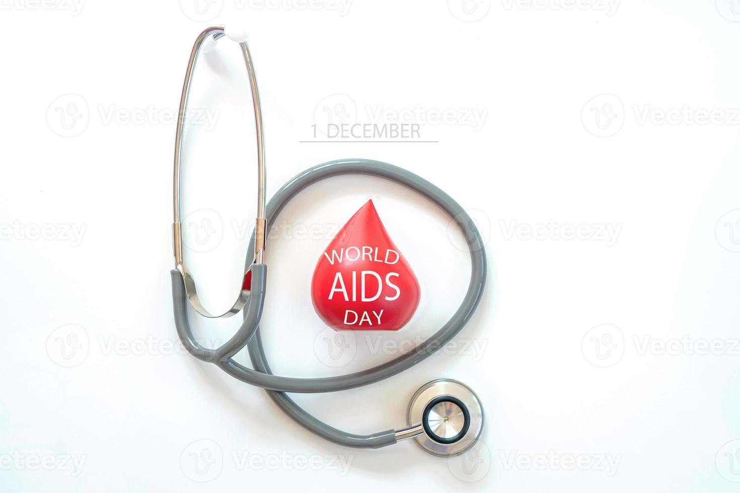 Top view shot of arrangement equipment medical background World Aids Day concept photo