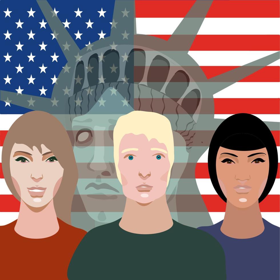 Abortion rights vector illustration. People protest against the ban on abortion in the USA.