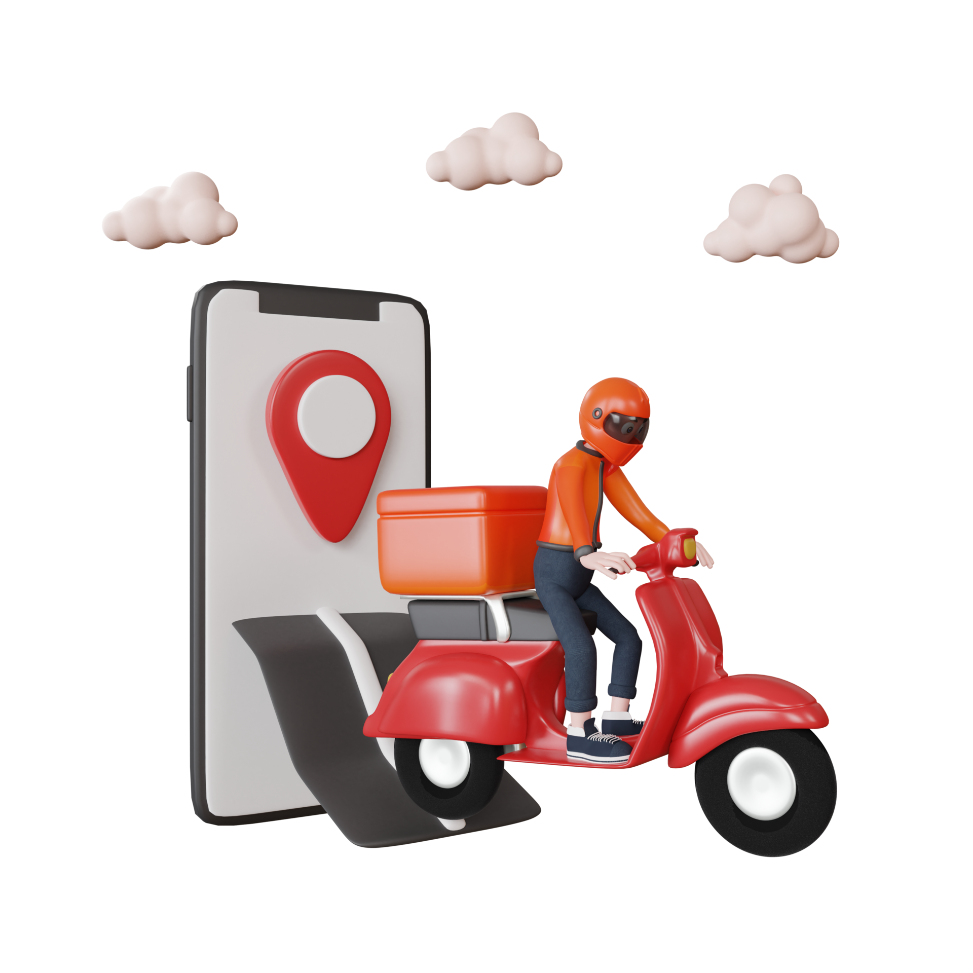 3d rendering delivery man character with scooter illustration object ... How Delivery Apps Are Redefining Convenience