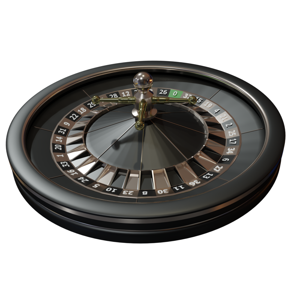 elementos de diseño 3d de casino de ruleta de oro negro png