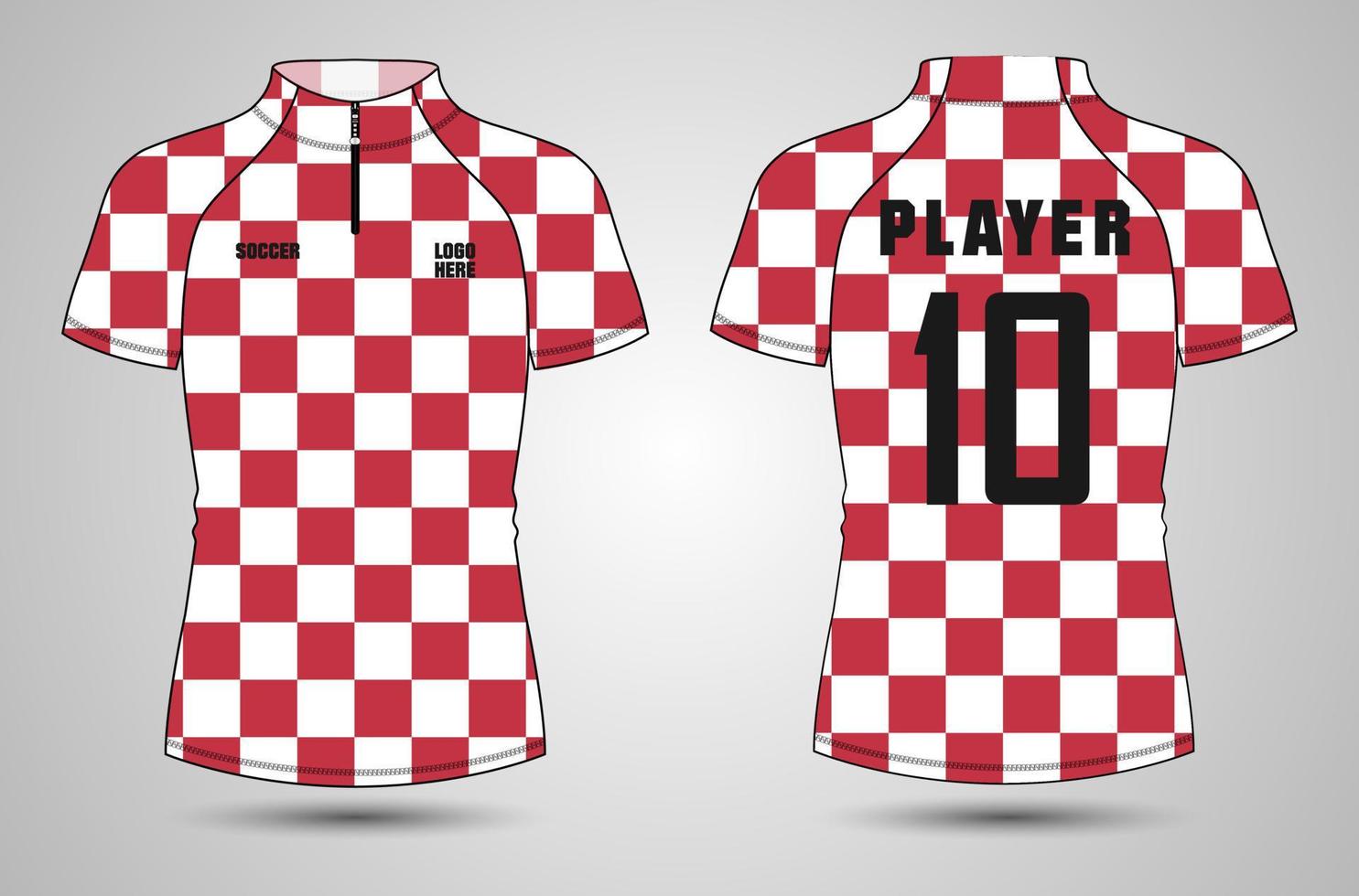 Raglan Short sleeve cycling jersey vector illustration template