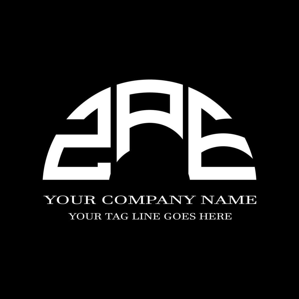 ZPE letter logo creative design with vector graphic