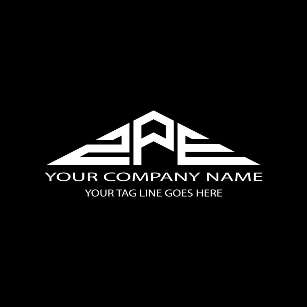 ZPE letter logo creative design with vector graphic