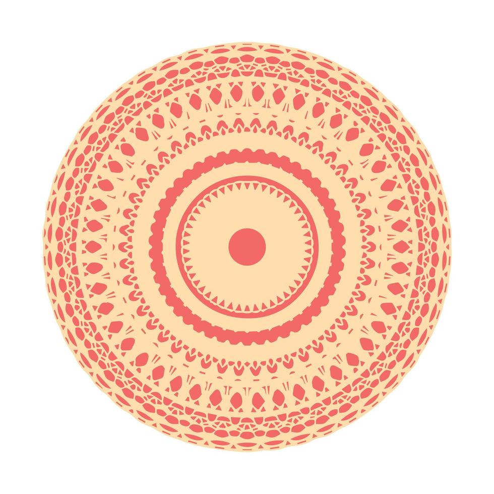 Ornamental round pattern. colorful mandala on white background. Vector illustration.