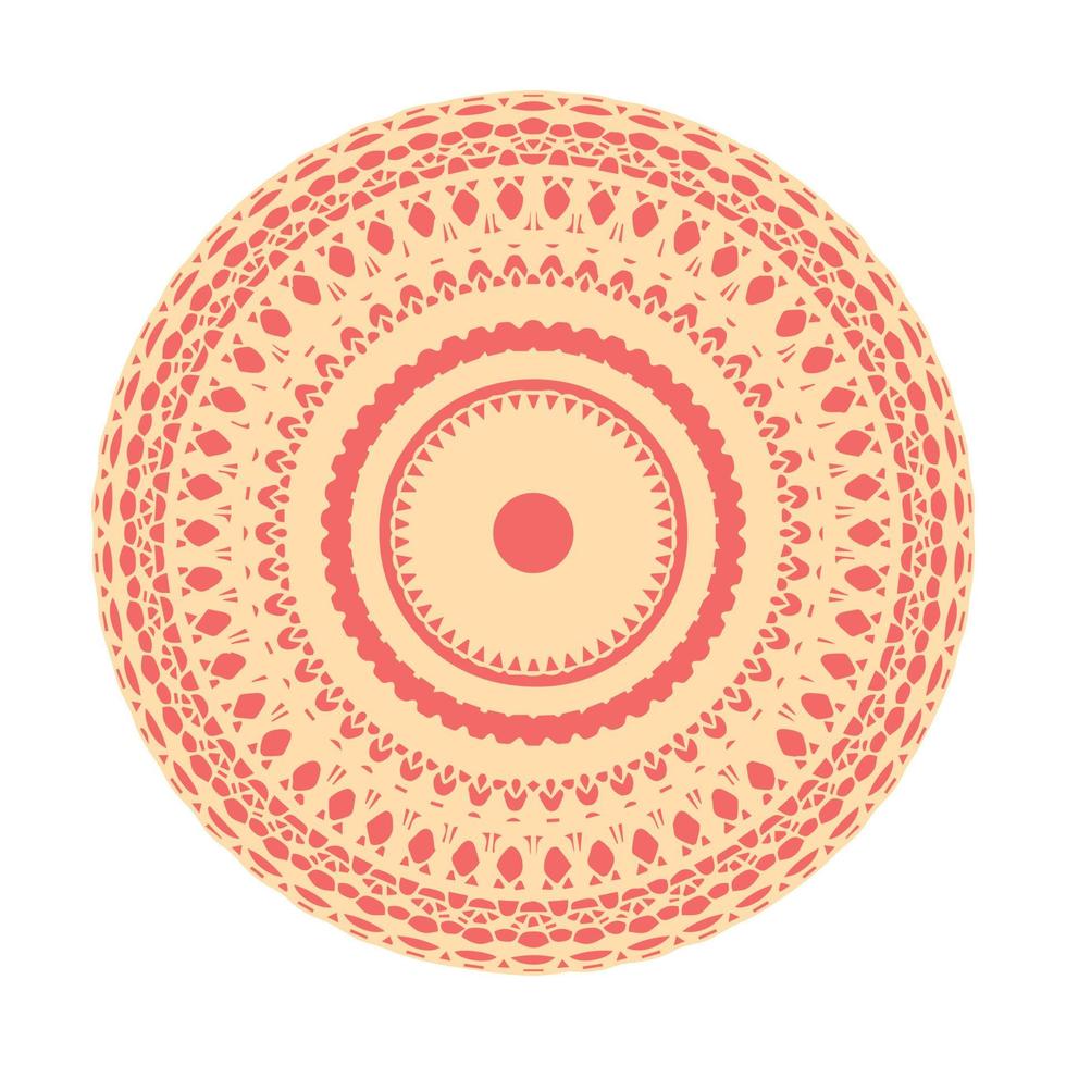 patrón redondo ornamental. mandala colorido sobre fondo blanco. ilustración vectorial vector