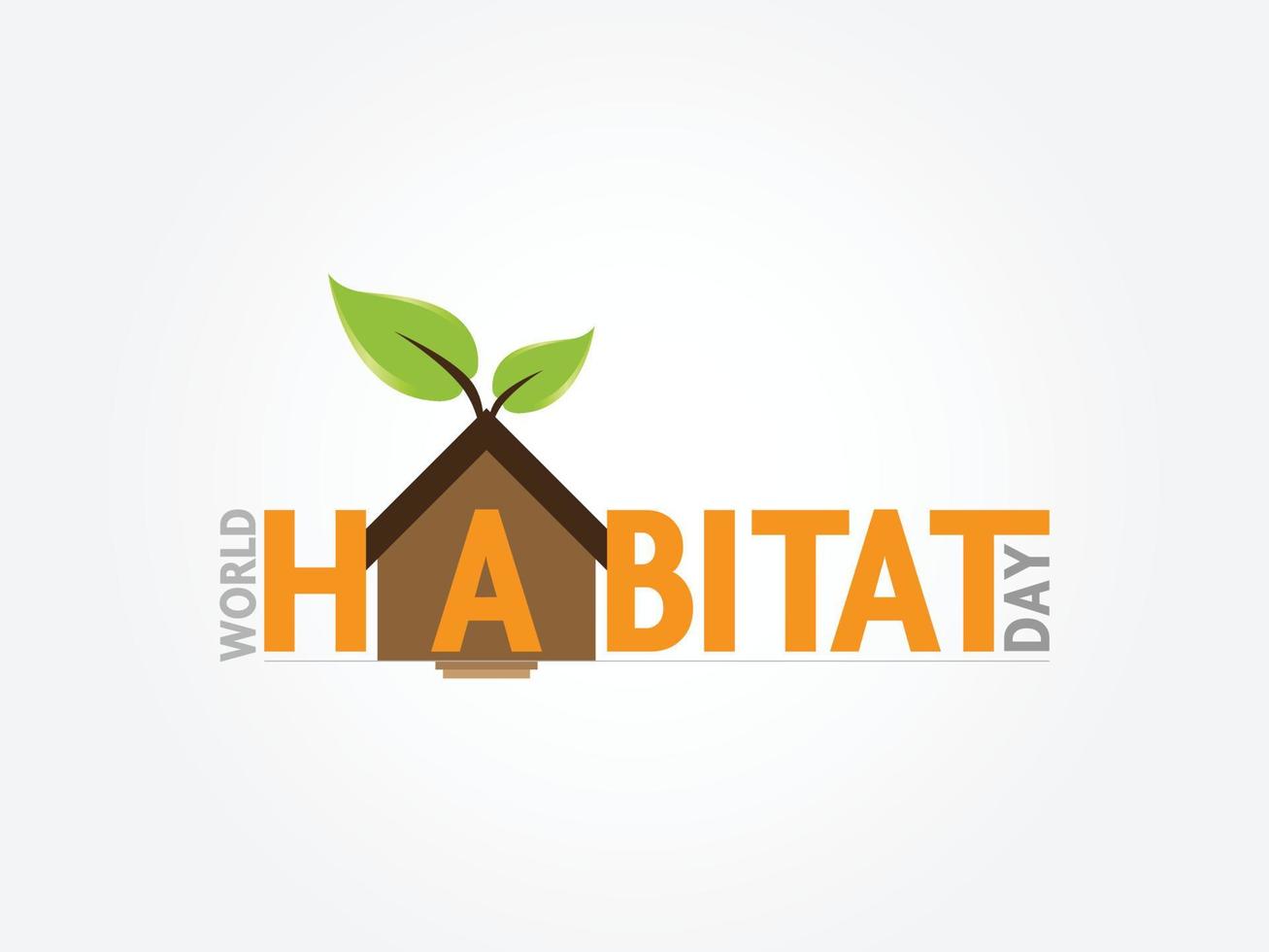 Vector illustration concept elements for World Habitat Day. Suitable for greeting cards, posters, logos, banners, etc.