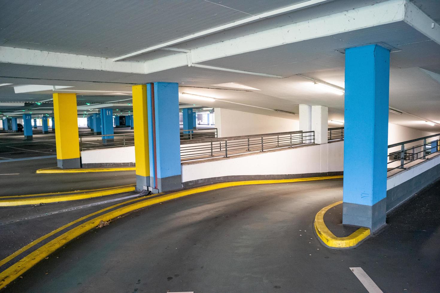 Oberhausen,Germany,2022 parking garage without carslarge parking