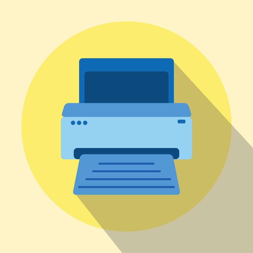 Printer simple flat icon for design elemenent vector