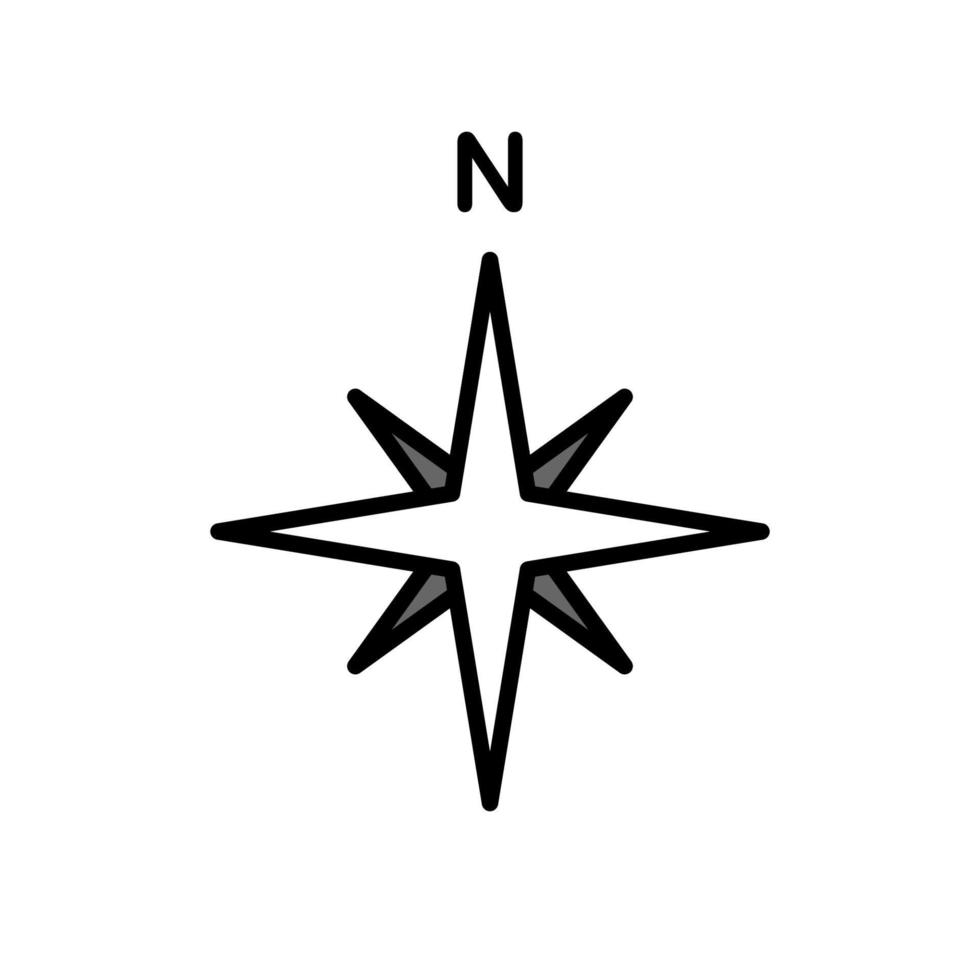 Illustration Vector Graphic of Compass Icon Design