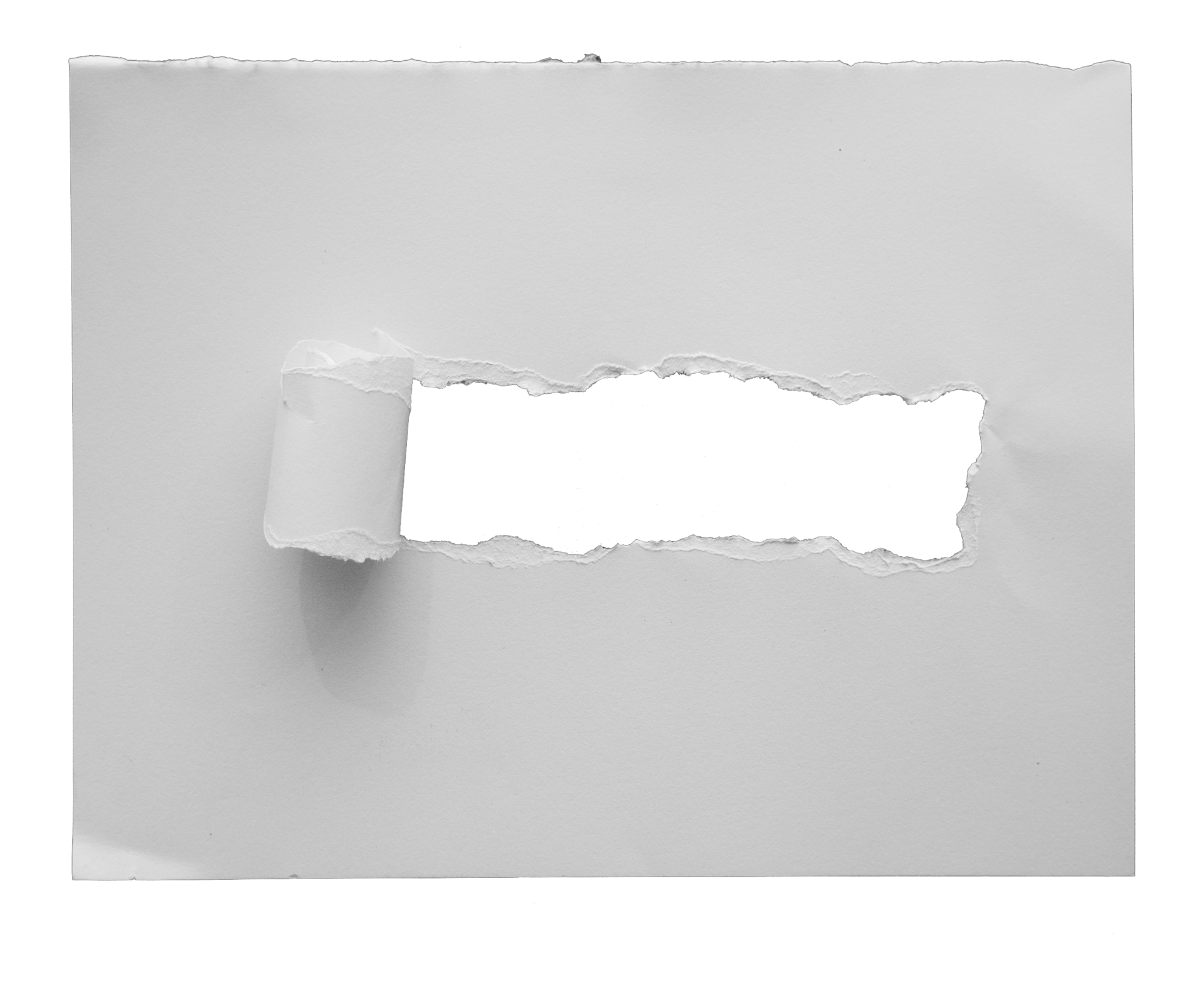 zerrissenes Papier mit den gewellten Rollen zerrissenen Seiten. ein