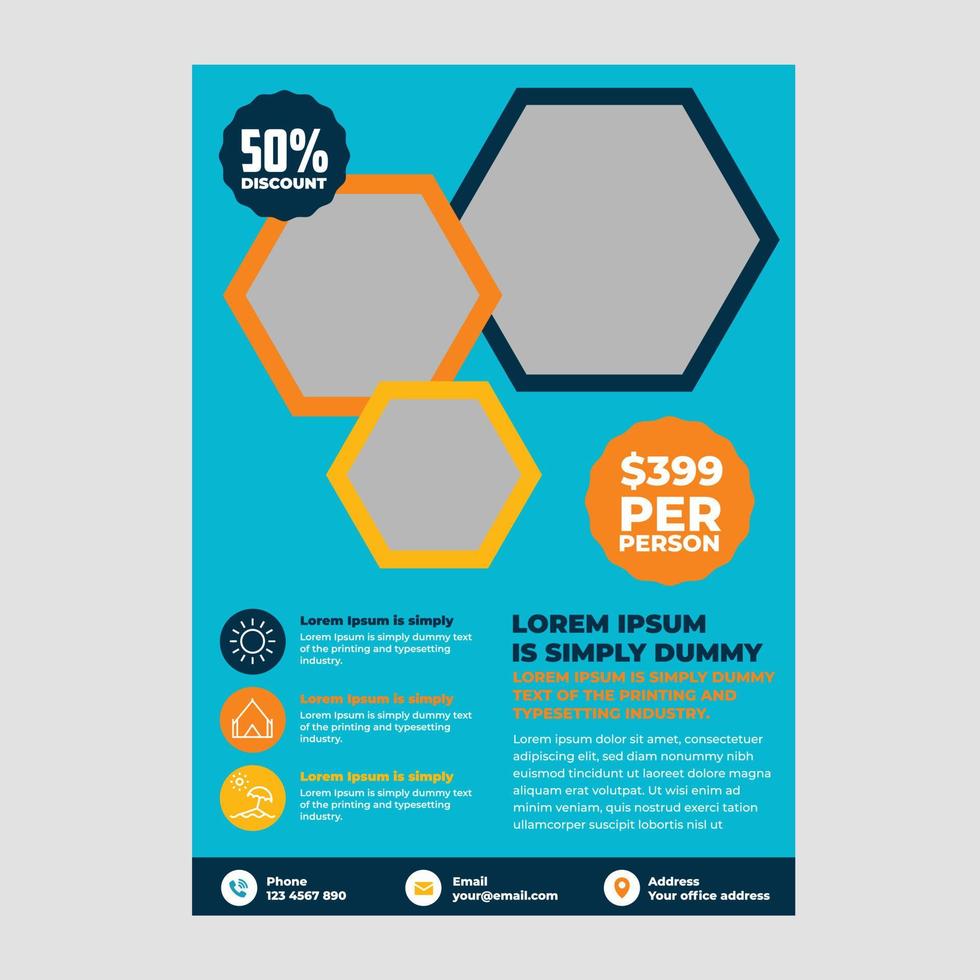 Travel Flyer Design vector
