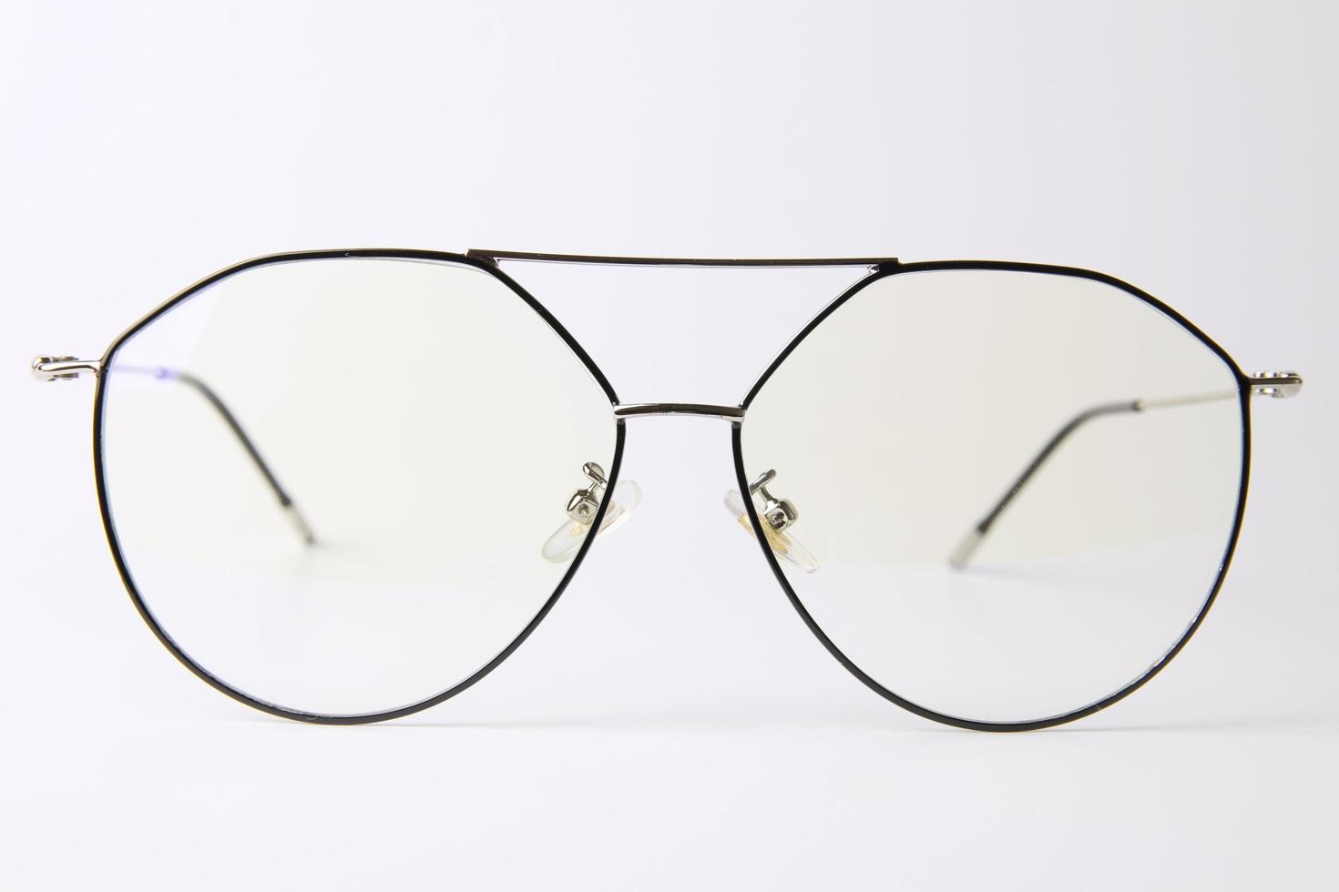 Eyeglass on white background photo