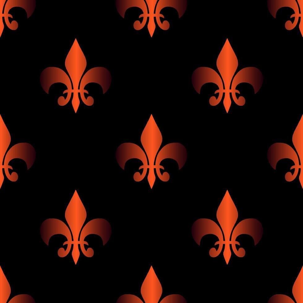 Royal heraldic lilies seamless pattern fabric print vector
