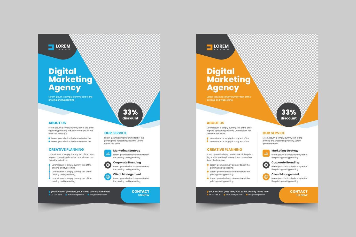Modern flyer template design for a business proposal, corporate, advertisement, marketing, promotion vector