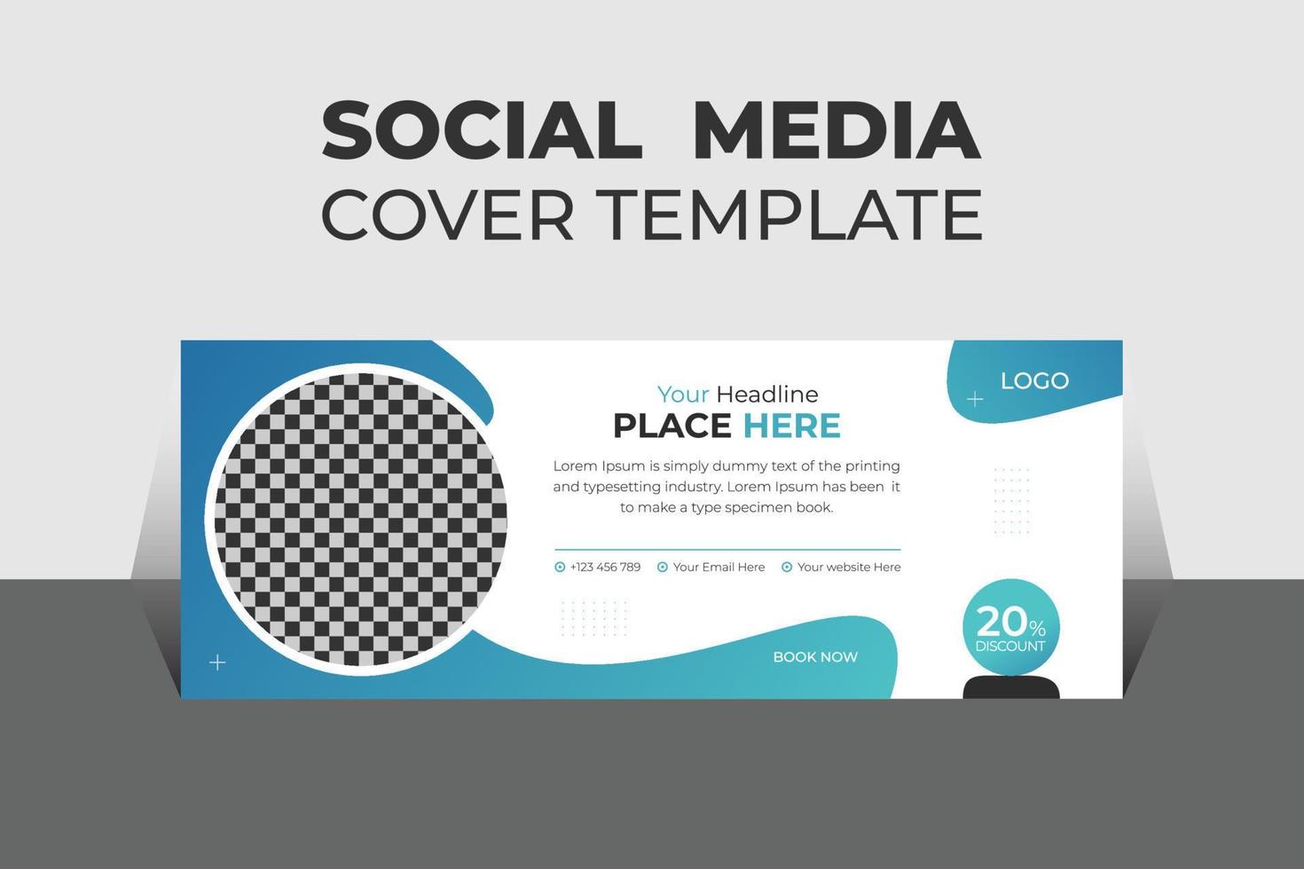 Modern Medical Health Social Media Cover Design Template, Banner Template and Web Banner Template Design for Social Media. vector