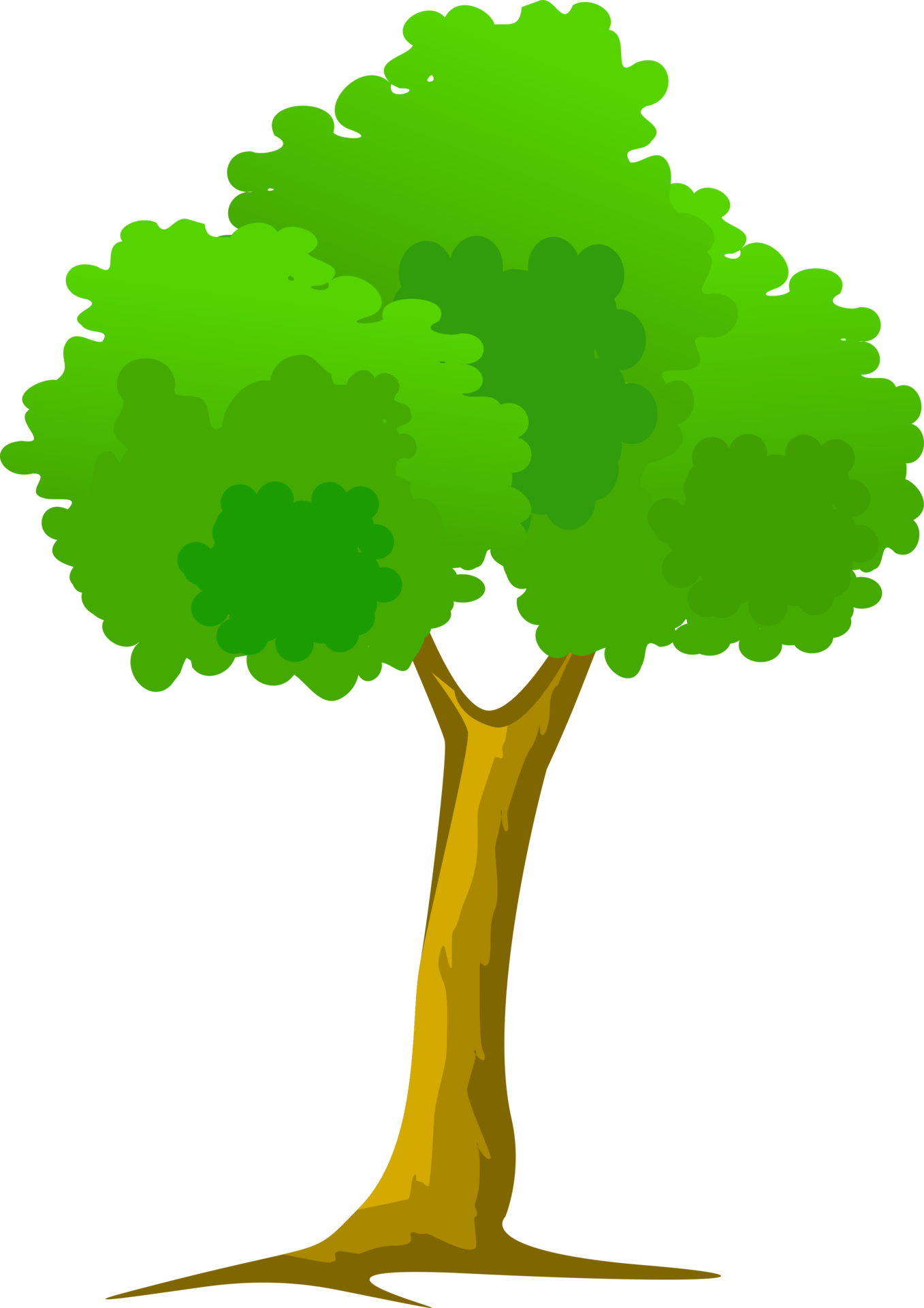 Free Cartoon Tree Green Tree 11993672 Png With Transparent Background