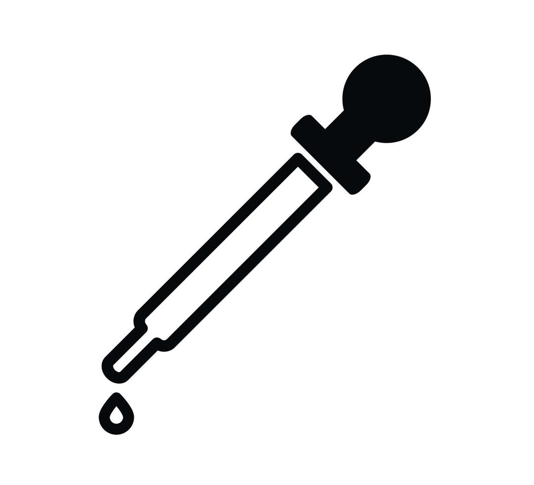 Pipette icon vector logo design template