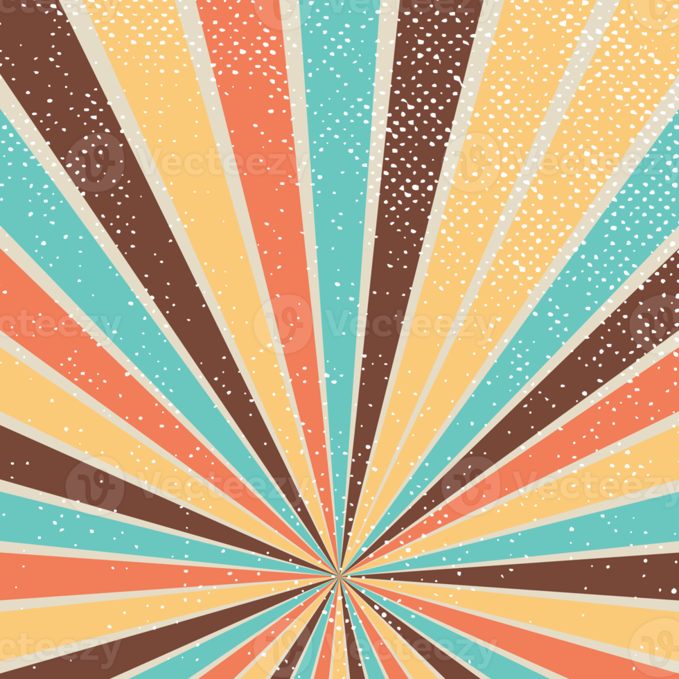 colorido starburst retro vintage png